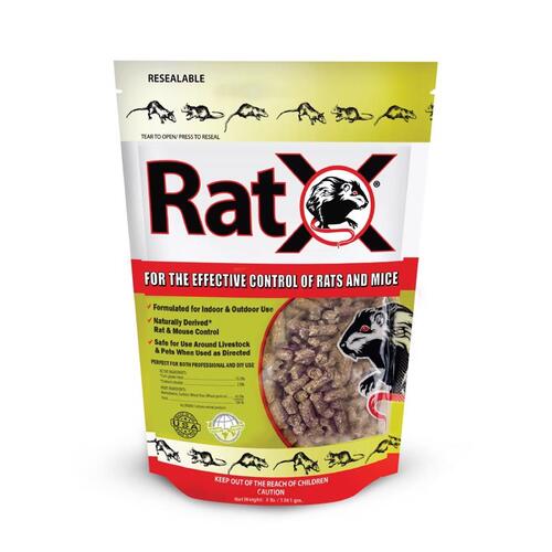 Rodent Bait, Pellet, 3 lb Bag