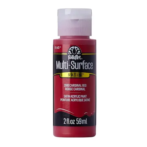 Hobby Paint FolkArt Satin Cardinal Red 2 oz Cardinal Red