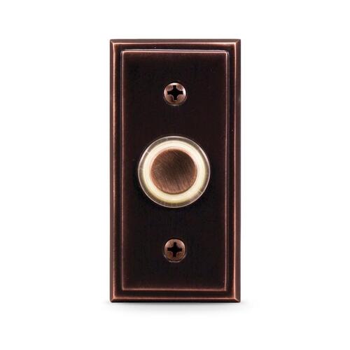 Pushbutton Doorbell Oil Rubbed Bronze Metal Wired Oil Rubbed Bronze