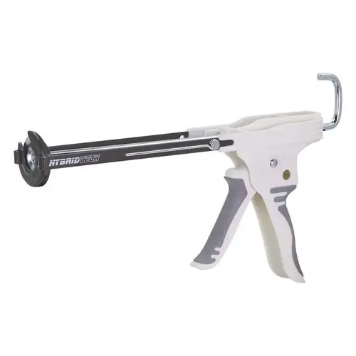 Caulk Gun, 1/10 gal Cartridge, Ergonomic Trigger Handle Gray