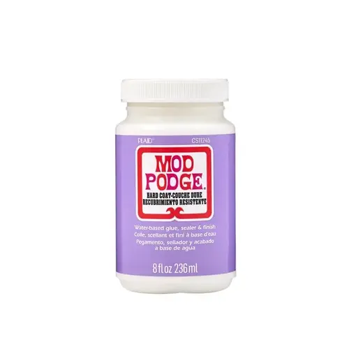 Hard Coat Decoupage Mod Podge High Strength Glue White 8 oz White