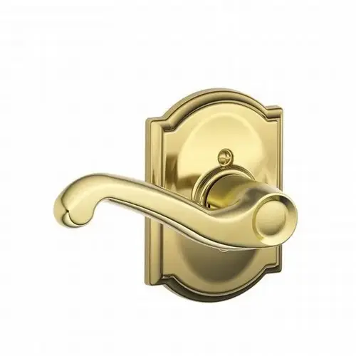 F170 Flair Lever Single Dummy Trim With Camelot Trim Bright Polished Brass