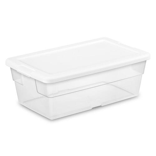 Storage Box 4.875" H X 8.25" W X 13.625" D Stackable Clear - pack of 12