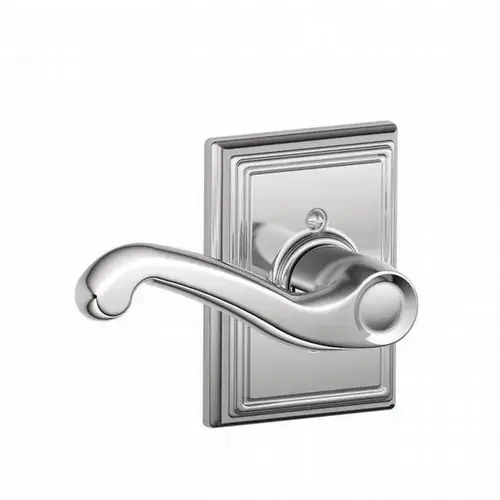 Left Hand Flair Lever with Addison Rose Half Dummy Bright Chrome Finish