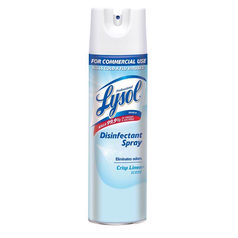 Professional LYSOLA 74828/58344828 19 oz. Lysol Disifectant Spray Crisp Linen Clear