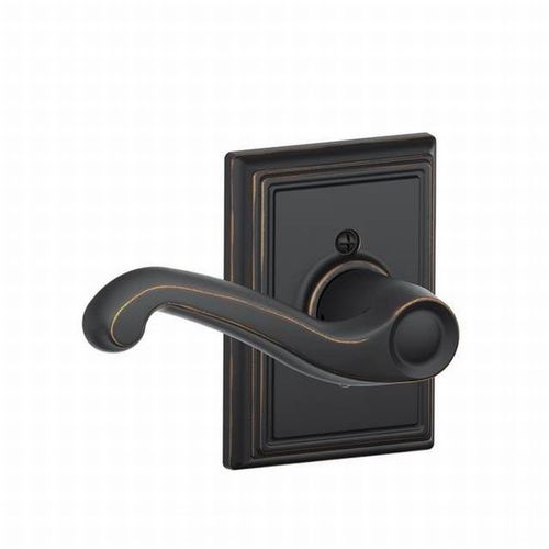 F170 Flair Lever Single Dummy Trim With Addison Trim Aged Bronze