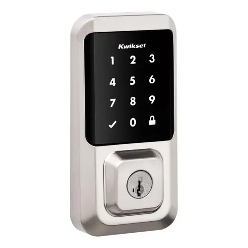 Halo Series Touchscreen Wi-Fi Enabled Smart Lock, AAA Grade, Keyless Key, Zinc, Satin Nickel