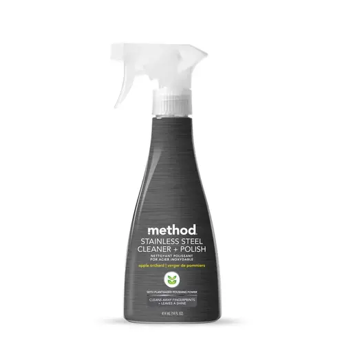 Method 01919 Steel For Real 84 Stainless Steel Polish, 12 oz Spray Bottle, Apple Orchard