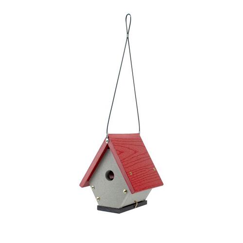 Bird House Going Green 8.25" H X 7.125" W X 6.5" L Plastic Red/Tan