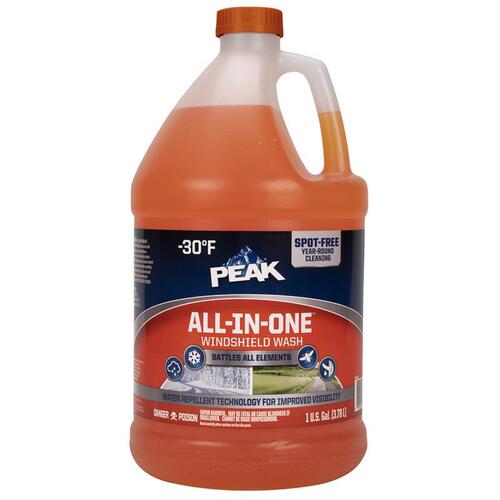 PEAK PKN0D3 Windshield Cleaner/De-Icer All in One -30 deg 1 gal