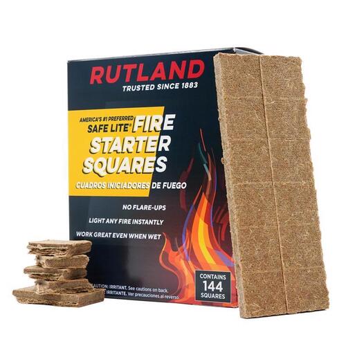 Rutland 50B Fire Starter Safe Lite Wood 10 min 144 pk