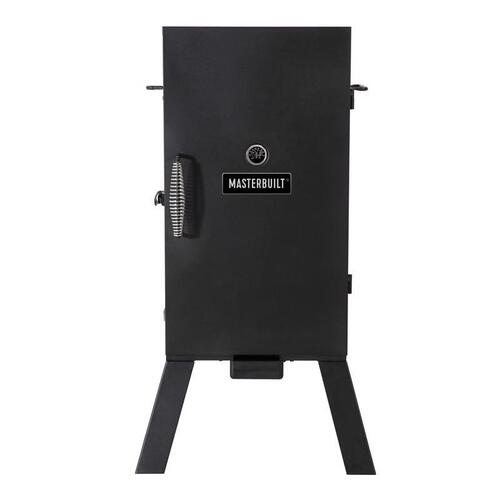 Analog Electric Smoker, 30 in D Cooking Surface, Steel Cooking Surface, Steel, Black