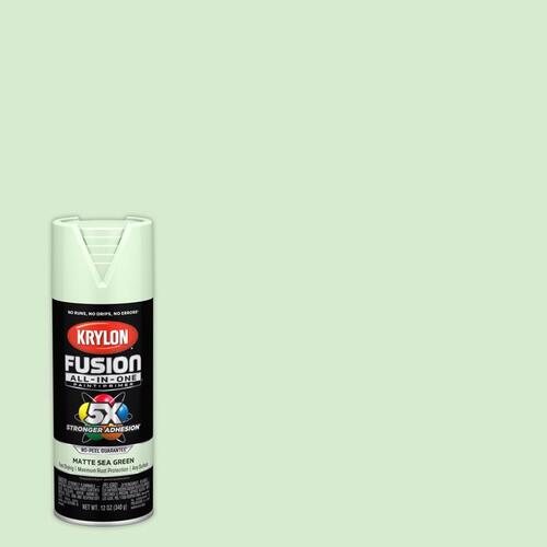 Paint+Primer Spray Paint Fusion All-In-One Matte Sea Green 12 oz Sea Green