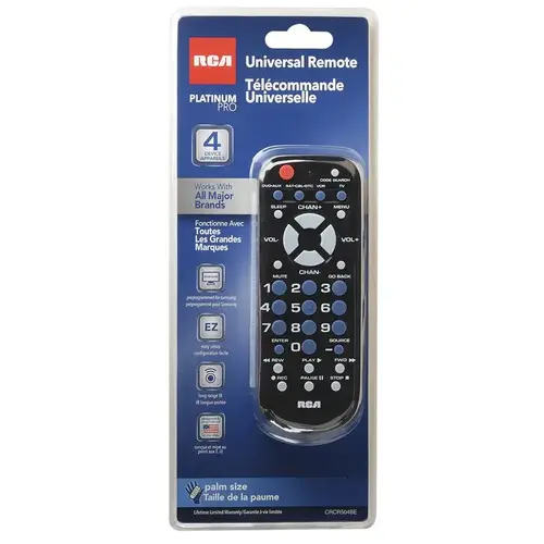 RCA RCR504BE Universal Remote Control Programmable