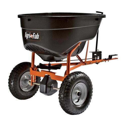 Agri-Fab 45-0463 Broadcast Spreader, 25,000 sq-ft Coverage Area, 12 ft W Spread, 130 lb Hopper, Poly Hopper