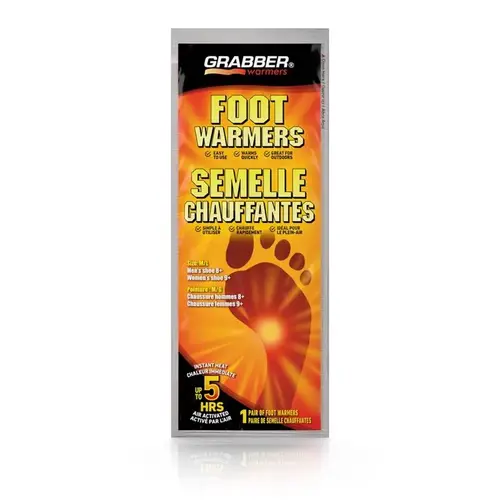 Grabber Warmers FWMLES-XCP30 Non-Toxic Foot Warme - 2 per pack x30 packs