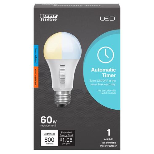 LED Bulb Intellibulb A19 E26 (Medium) Soft White 60 W Frosted