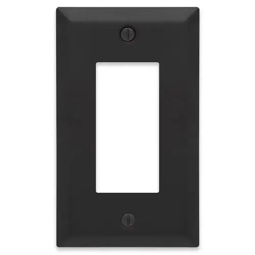 Wall Plate Century Matte Black 1 gang Stamped Steel Rocker Matte