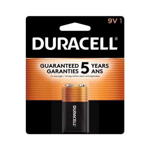 DURACELL MN1604BZ Batteries Coppertop 9-Volt Alkaline 1 pk Carded