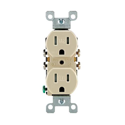 Outlet 15 amps 125 V Duplex Ivory 5-15R Ivory