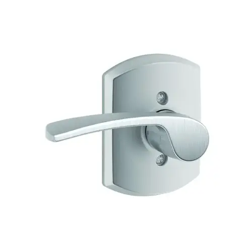 Right Hand Merano Lever with Greenwich Rose Interior Active Trim with 12326 Latch and 10027 Strike Satin Chrome Finish