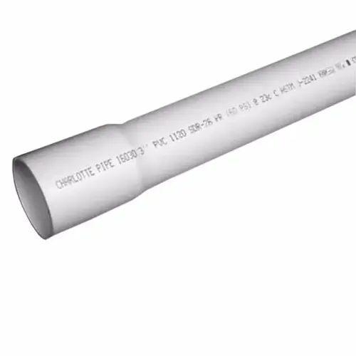 Dual Rated Pipe SDR21 PVC 1/2" D X 20 ft. L Bell 315 psi White