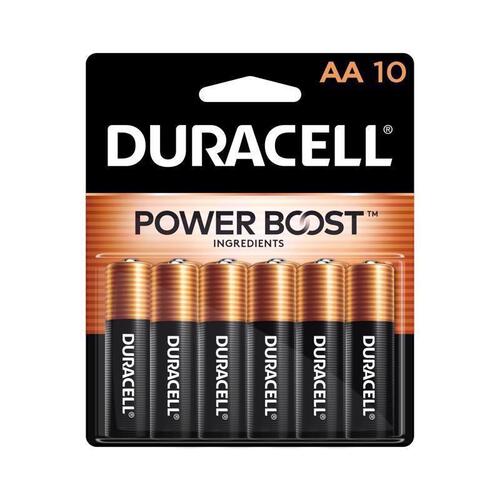 DURACELL MN1500B10Z-XCP8 Batteries Coppertop AA Alkaline 10 pk Carded - pack of 8