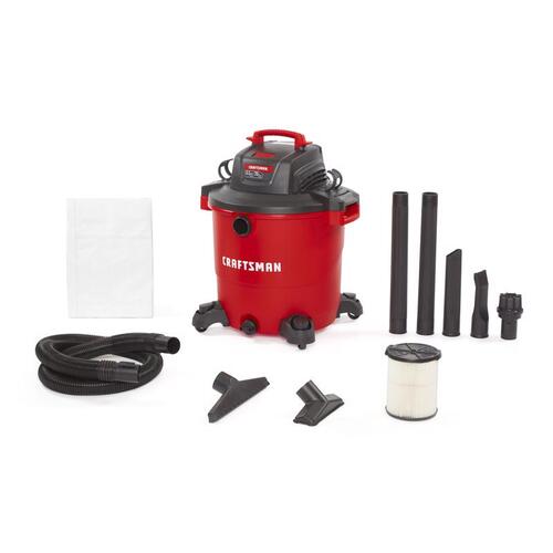 Wet/Dry Vacuum 20 gal Corded 12 amps 120 V 6.5 HP Red