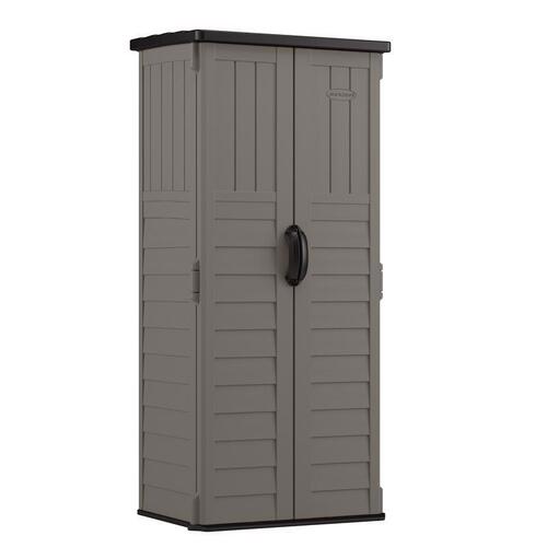 Vertical Shed, 22 cu-ft Capacity, 2 ft 8-1/4 in W, 2 ft 1-1/2 in D, 6 ft H, Resin, Stoney