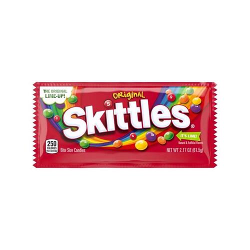 Skittles 108226 SKIT36 Candy, Assorted Fruits Flavor, 2.17 oz Bag
