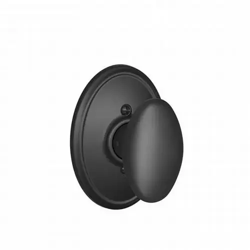 Siena Knob with Wakefield Rose Half Dummy Matte Black Finish