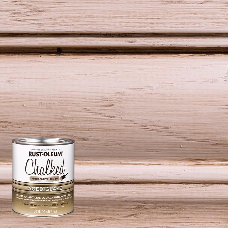 Rust-Oleum 315881 Chalked Decorative Glaze, Aged Glaze Topcoat, 30 oz. Brown