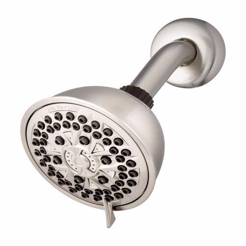 Wallmount Showerhead PowerPulse Massage Brushed Nickel 7 settings 1.8 gpm Brushed Nickel