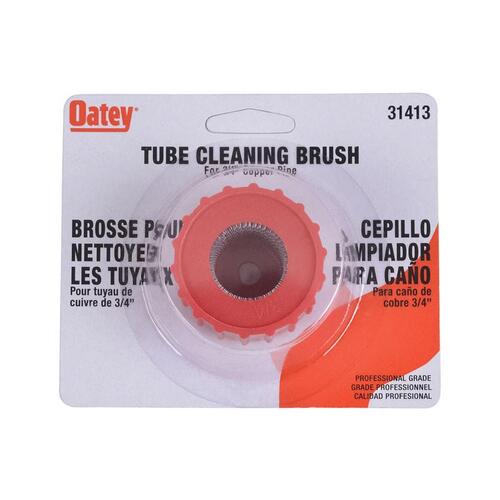 Tube Cleaning Brush 3/4" D Black/Red