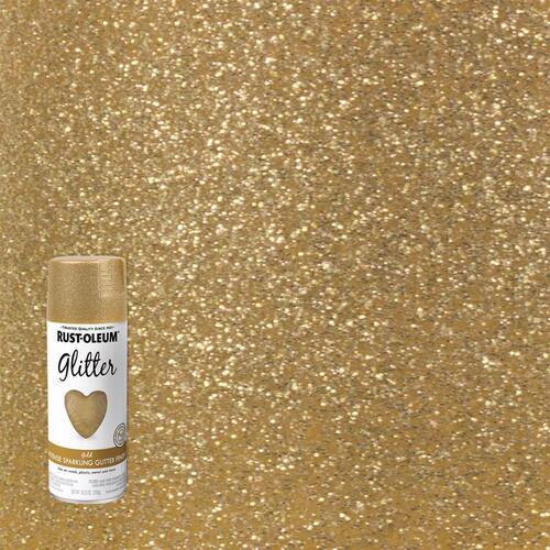 Glitter Spray Paint, Shimmer, Gold, 10.25 oz, Aerosol Can