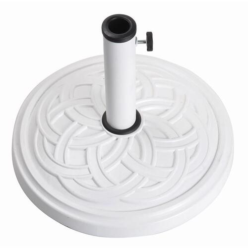 BOND MANUFACTURING 60478A Shade Factory Gaelen 17-1/2 In. Round White Envirostone Umbrella Base