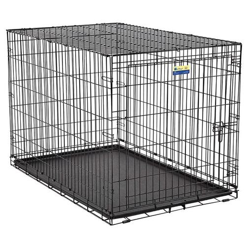 Dog Crate Medium Steel Black 26" H X 24" W X 36" D Black