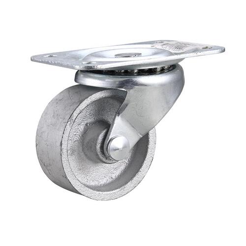 Caster 2-1/2" D Swivel Cast Iron 175 lb Silver