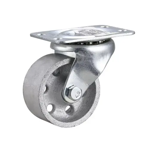 Caster 2" D Swivel Cast Iron 125 lb Silver