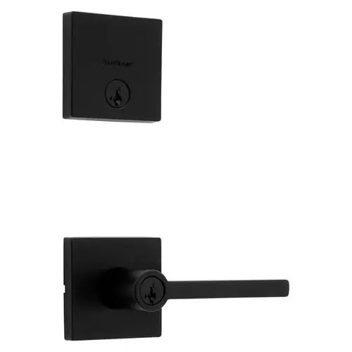 Halifax Signature Series Lever and Deadbolt, AAA Grade, Lever Handle, Keyed One Side Key, Zinc Black