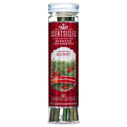 Indoor Christmas Decor Red Berry Bottles Red - pack of 12