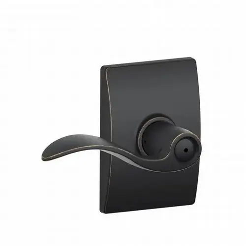 F40 Accent Lever Privacy Lock with Century Trim Aged Bronze