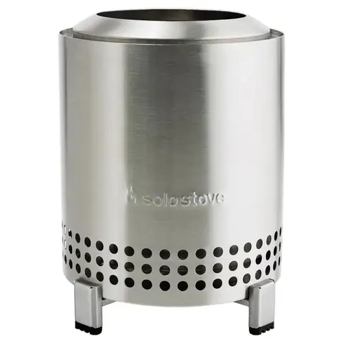 Fire Pit Mesa 5.1" W Stainless Steel Round Wood