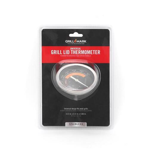 Grill Thermometer Analog Black/Silver