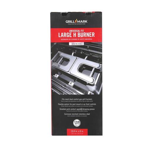Grill Burner Stainless Steel 19" L For Universal