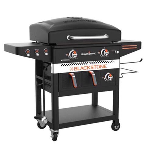 Outdoor Griddle 2 Burner Liquid Propane Black Black