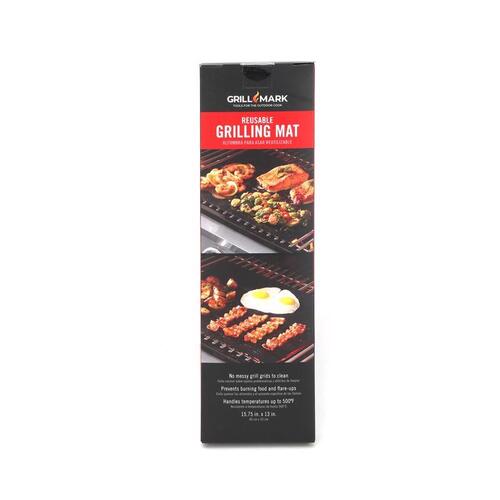 Grill Cooking Mat Fiber Cement 15.75" L X 13" W Black