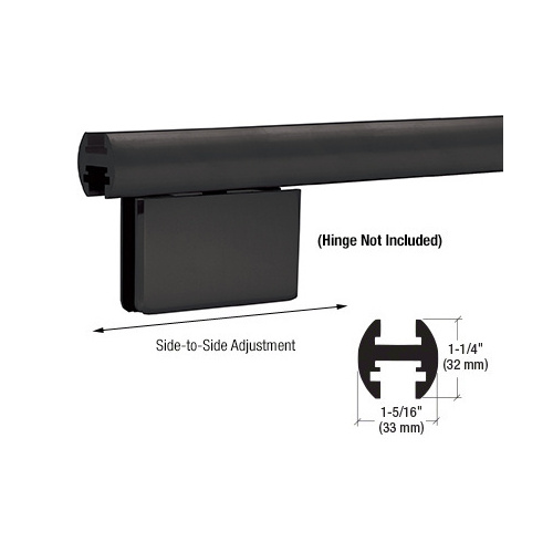 Matte Black 95" EZ-Adjust Shower Door Header Kit