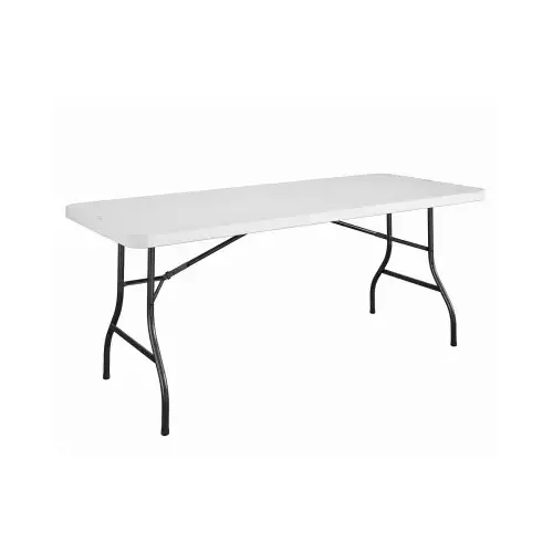DOREL HOME FURNISHINGS 14-164-WSP1TV 6-Ft. Folding Table, White Resin Top, 30 x 72 In.