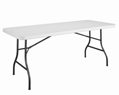 DOREL HOME FURNISHINGS 14-164-WSP1TV 6-Ft. Folding Table, White Resin Top, 30 x 72 In.